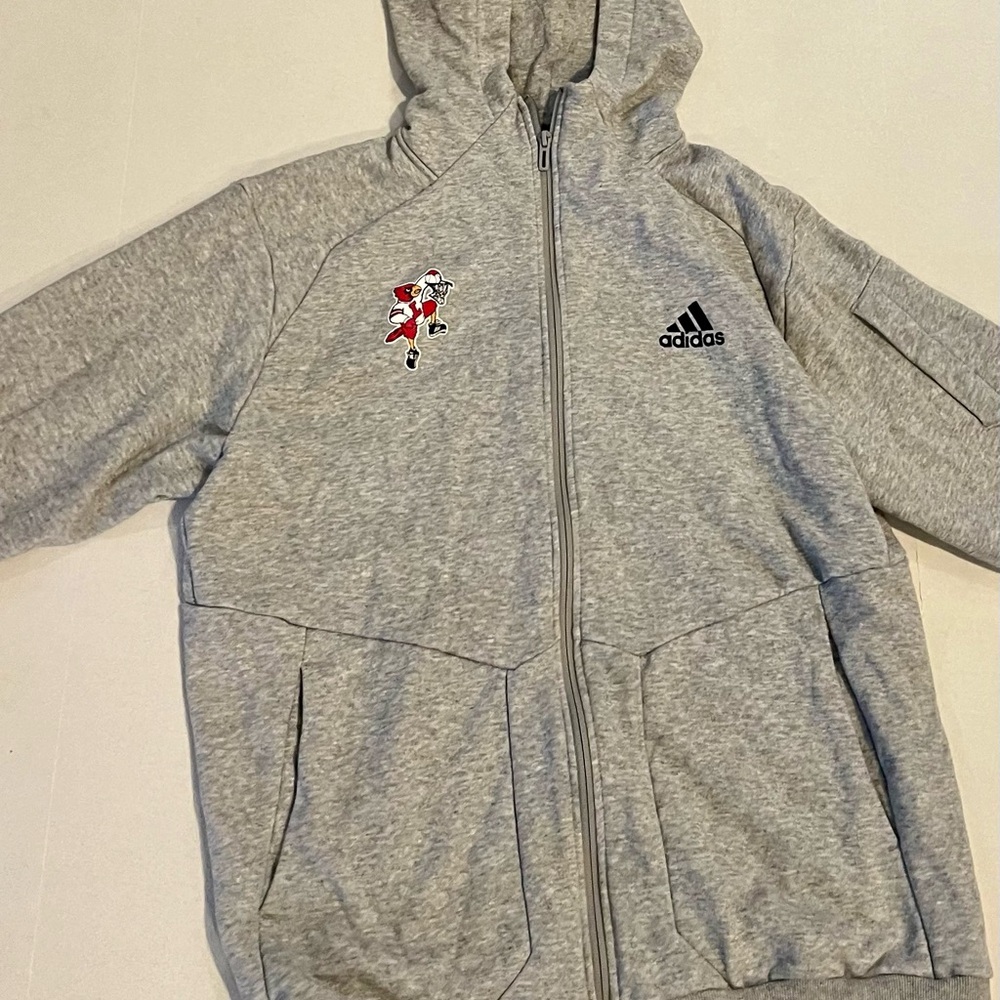 Adidas Louisville Basketball Gray Hoodie